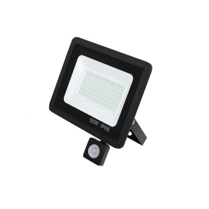 Proiector LED 50W cu Senzor de Miscare, Rezistent la Apa IP66, Lumina Rece 220V