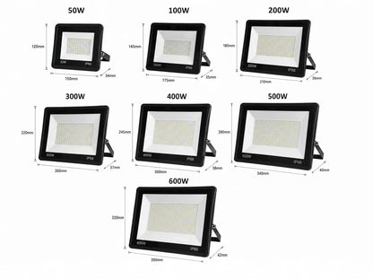 Proiector LED JORTAN Exterior 200W, Alimentare 220V, Lumina Calda, Carcasa Aluminiu, IP66