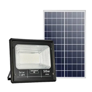Proiector Solar LED Jortan 50W IP66 cu Telecomanda si Indicator Baterie 6500K - imagine 2