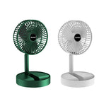 Ventilator portabil de birou, design modern, culori verde și alb
