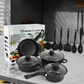 Set 13 Piese Oale și Tigăi Antiaderente cu accesorii - Megatot.ro