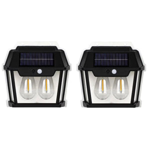 Set 3 Lampi Solare de Perete cu 2 Becuri Tip Clasic LED cu Senzor de Mișcare - Promagg.ro
