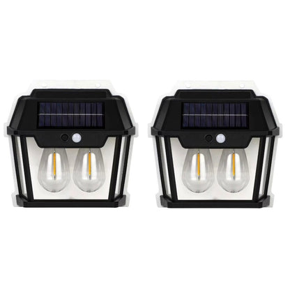 Set 3 Lampi Solare de Perete cu 2 Becuri Tip Clasic LED cu Senzor de Mișcare - Promagg.ro