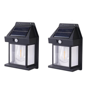 Set 3 Lămpi Solare de Perete Tip Bec Clasic cu Senzor de Mișcare - Promagg.ro