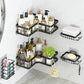 Set 5 Etajere Baie, Raft Dus Colt, Otel Inoxidabil - imagine 2