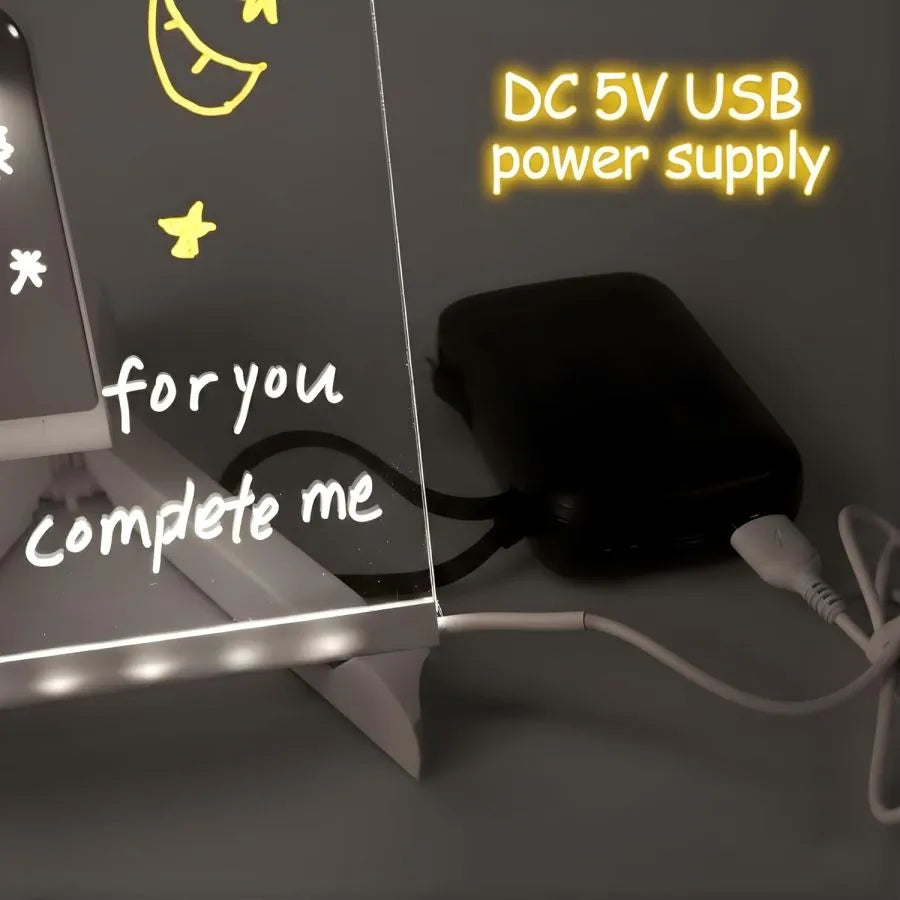 Tabla de Desen cu Lumina LED, Tabla Acrilica pentru Copii - imagine 3