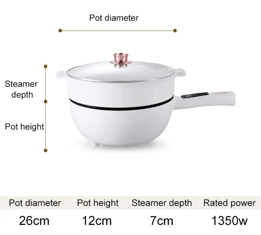 Tigaie electrica 26cm, inteligenta, multifunctionala 3L - Promagg.ro
