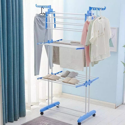 Uscător Vertical Mobil și Pliabil pentru Rufe cu Suport Umerase Inaltime 170cm - Promagg.ro