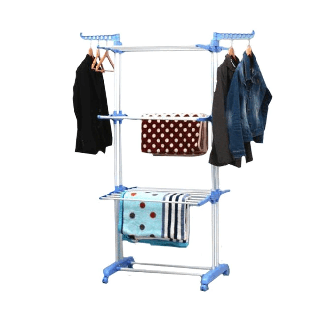 Uscător Vertical Mobil și Pliabil pentru Rufe cu Suport Umerase Inaltime 170cm - Promagg.ro