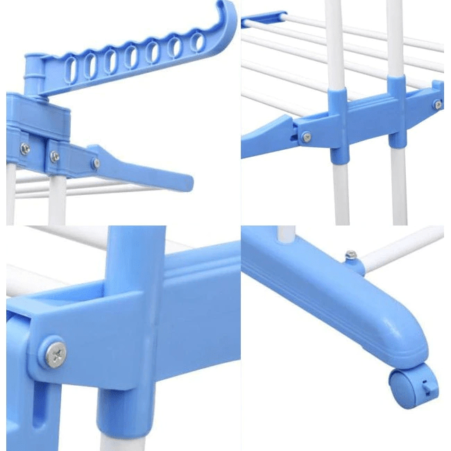 Uscător Vertical Mobil și Pliabil pentru Rufe cu Suport Umerase Inaltime 170cm - Promagg.ro
