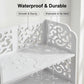Pantofar din Lemn Alb cu 5 Rafturi, 90x24x62 cm